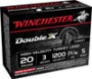 Winchester Double X 20 Gauge Shotshell Ammunition  3 Inch  1200 FPS  1 3 8 Ounce   5 Shot - 10 Cartridge Box   10   1  