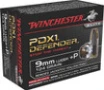 Winchester PDX1 Defender High Velocity Centerfire Ammunition  9mm Luger  P  Bonded Jacket Hollow Point  124 Grain - 20 Cartridge Box   20   1  