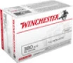 Winchester USA White Box Subsonic Centerfire Ammunition  380 ACP  Full Metal Jacket Flat Nose  95 Grain - 100 Cartridge Box   100   1  