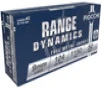 Fiocchi Range Dynamics Standard Velocity Centerfire Ammunition  9mm Luger  Full Metal Jacket  124 Grain - 50 Cartridge Box   50   1  