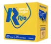 Rio Ammunition Wing   Target 20 Gauge Shotshell Ammunition  2 3 4 Inch  1250 FPS  2 3 Ounce   7 1 2 Shot - 25 Cartridge Box   25   1  