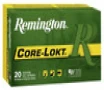 Remington Core-Lokt Hyper Velocity Centerfire Ammunition  25-06 Remington  Pointed Soft Point Core Lokt  100 Grain - 20 Cartridge Box   20   1  