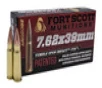 Fort Scott Munitions 762X39117SCV Tumble Upon Impact TUI Rifle 7 62x39mm 117 gr Solid Copper Spun 20 Per Box 10 UPC  758381721648