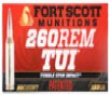 Fort Scott Munitions 260123SCV2 Tumble Upon Impact TUI 260 Rem 123 gr Solid Copper Spun 20 Per Box 25 UPC  758381722157
