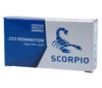 SCORPIO AMMO 223REM 55GR FMJ 20 1000 UPC  850053775024