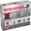 Winchester Super-X 12 Gauge Shotshell Ammunition  3 Inch  1210 FPS  15 Pellet   00 Buck - 15 Cartridge Box   15   1  