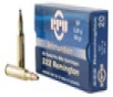 PPU PP222 Standard Rifle 222 Rem 50 gr Soft Point 20 Per Box 50 UPC  8605003812289