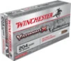 Winchester Varmint X Hyper Velocity Centerfire Ammunition  204 Ruger  Polymer Tip Rapid Expansion  32 Grain - 20 Cartridge Box   20   1  