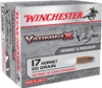 Winchester Varmint X Hyper Velocity Centerfire Ammunition  17 Hornet  Polymer Tip Rapid Expansion  20 Grain - 20 Cartridge Box   20   1  