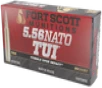 Fort Scott Munitions 556-070-SCV2 Tumble Upon Impact  TUI  5 56mm 70gr Solid Copper Spun 20 Per Box 25 Case