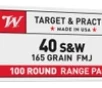 Winchester Ammo USA40SWVP USA Value Pack 40S W 165gr Full Metal Jacket 100 Per Box 5 Case