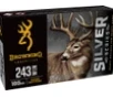Browning Ammo B192602431 Silver 243Win 100gr Plated Soft Point 20 Per Box 10 Case