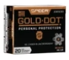 Speer 23602GD Gold Dot Personal Protection 25ACP 35gr Hollow Point 20 Per Box 10 Case