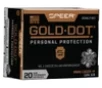 Speer 23617GD Gold Dot Personal Protection 9mmLuger P 124gr Hollow Point 20 Per Box 10 Case