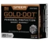 Speer 23975GD Gold Dot Personal Protection Short Barrel 45ACP 230gr Hollow Point 20 Per Box 10 Case