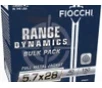 Fiocchi 57FMJ40 Range Dynamics 5 7x28mm 40gr Full Metal Jacket 150 Per Box 3 Case  Bulk