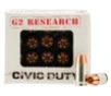 G2 Research G00621 Civic Duty 380ACP 64gr Copper Expansion Projectile 20 Per Box 25 Case