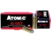 Atomic Ammunition 00434 Cowboy Action Precision Craft 45Colt 200gr Lead Round Nose Flat Point 50 Per Box 10 Case