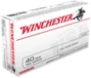 Winchester Ammo USA40SW USA 40S W 165gr Full Metal Jacket Flat Nose 50 Per Box 10 Case