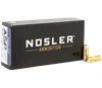 Nosler 51017 Assured Stopping Power Handgun 9mmLuger 115gr Jacketed Hollow Point 50 Per Box 10 Case
