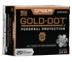 Speer 23970GD Gold Dot Personal Protection 40S W 165gr Hollow Point 20 Per Box 10 Case