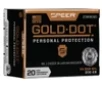 Speer 23980GD Gold Dot Personal Protection 44S WSpl 200gr Hollow Point 20 Per Box 10 Case