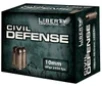 Liberty Ammunition LACD10032 Civil Defense 10mmAuto 60gr Lead Free Fragmenting Hollow Point 20 Per Box 50 Case
