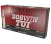 Fort Scott Munitions 308-165-SCV22 Tumble Upon Impact  TUI  308Win 165gr Solid Copper Spun 20 Per Box 10 Case