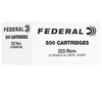 Federal FC223F500 223Rem 55gr Full Metal Jacket 500 Per Box 2 Case