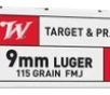 Winchester Ammo USA9MMVP USA Value Pack 9mmLuger 115gr Full Metal Jacket 100 Per Box 10 Case