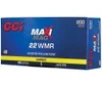 CCI 958 Maxi-Mag Varmint 22WMR 40gr Jacketed Hollow Point 200 Per Box 10 Case