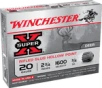 Winchester Super-X 20 GA Rifled Slug 3 4 oz 5-Rounds 2 75  