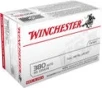 Winchester USA White Box Brass  380 Ammo 100-Rounds 95-Grain FMJ 
