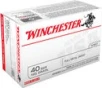 Winchester Ammunition USA White Box Brass  40 SW 165-Grain 100-Rounds FMJ 