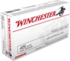 Winchester USA Brass  45 ACP 230-Grain 50-Rounds JHP 