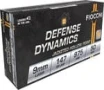 Fiocchi Defense Dynamics Brass 9mm 147-Grain 50-Rounds JHP 