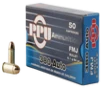 PPU Centerfire Handgun Brass  380 ACP 94-Grain 50-Rounds FMJ 