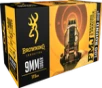 Browning Training   Practice Brass 9mm 115-Grain 100-Rounds FMJ 