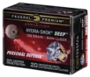 Federal Premium Hydra-Shok Deep Defense Nickel Plated Brass 9mm 135-Grain 20-Rounds HSDHP 