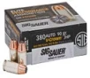 Sig Sauer Elite V-Crown Brass  380 ACP 90-Grain 50-Rounds JHP 
