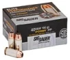 Sig Sauer Elite V-Crown Nickel Plated Brass  40 SW 180-Grain 50-Rounds JHP 