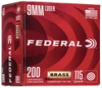 Federal Champion Training Brass 9mm 115 Grain 200-Rounds FMJ 