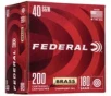 Federal Champion  40 S W Ammunition 200 Round Box 180 Grain FMJ 1000fps 