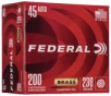 Federal Champion Training Brass  45 ACP 230 Grain 200-Rounds FMJ 