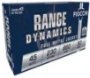 Fiocchi Range Dynamics Brass  45 ACP 230-Grain 50-Rounds FMJ 