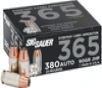Sig Sauer Elite Performance V-Crown Nickel  380 ACP 90-Grain 20-Rounds JHP 