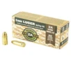 Patriot Sports Handgun Ammo Brass 9mm 124 Grain 50-Rounds FMJ 