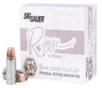 Sig Sauer Rose V Crown Nickel Plated Brass 9mm 115 Grain 20-Rounds JHP 