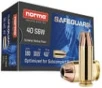 Norma Safeguard Brass  40 SW 180 Grain 50-Rounds JHP 