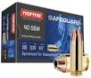 Norma Safeguard Brass  40 SW 165 Grain 50-Rounds JHP 
